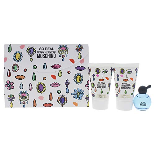 MOSCHINO I0089306 Moschino Cheap & Chic so Real By Moschino for Women - 3 Pc Gift Set 4.9ml Edt Splash, 0.8oz Shower Gel, 0.8oz Body Lotion, 3count
