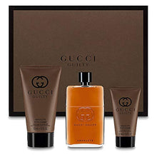 Load image into Gallery viewer, Gucci Gucci Guilty Absolute Men 3 Pc Gift Set 1.6oz EDP Spray, 1.6 After Shave Balm, 1.6 oz Shower Gel
