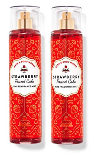 Bath and Body Works - 2 pack - STRAWBERRY POUND CAKE - Fine Fragrance Mist Full Size