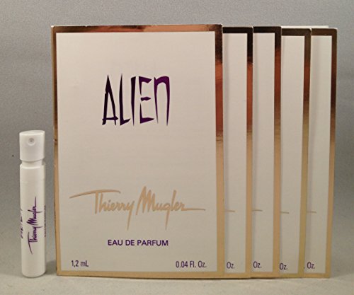 5 Thierry Mugler Alien EDP 1.2 Ml/0.04 Oz Spray Sample Vial for Women