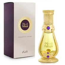 Load image into Gallery viewer, Rabwa for Men and Women (Unisex) 19 ML (0.6 oz) | CPO - Concentrated Perfume Oil | Smooth Woody and Patchouli Notes Enhanced by Bergamot | Elegant Bottle | by RASASI Perfumes
