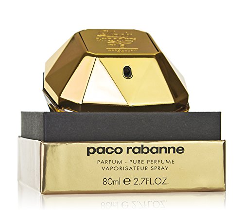 Paco Rabanne Lady Million Absolutely Gold by Paco Rabanne for Women: Pure Perfume Spray 2.7 Oz