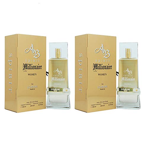 Lomani AB Spirit Millionaire Eau de Parfum Spray for Women, 3.3 Ounce (Pack of 2)