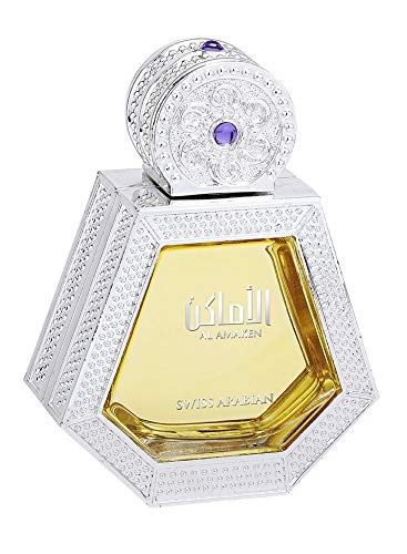 Al Amaken, Eau De Parfum for Women (50mL) | Intense, Energetic and Enticing Fragrance with Sultry Wood and Musk, delicate Patchouli, Sicilian Bergamot and Jasmine | by Perfume Artisan Swiss Arabian