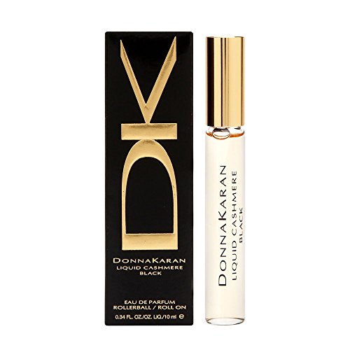 Donna Karan Liquid Cashmere Black Mini Eau de Parfum Rollerball for Women, 0.34 oz