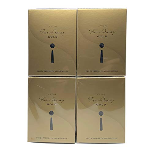4 x AVON Far Away Gold Eau de Parfum 50ml - 1.7fl.oz. SET !