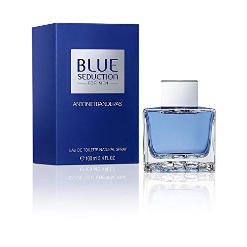 Antonio Banderas Perfumes - Blue Seduction - Eau de Toilette Spray for Men - Woody, Fresh Oriental, Aromatic Foug?¿re Fragrance - 3.4 Fl Oz