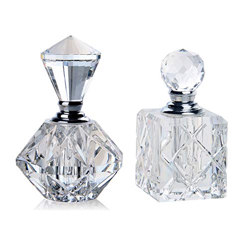 H&D HYALINE & DORA Crystal Vintage Perfume Bottles,Empty Pretty Bottle Gift for Lady