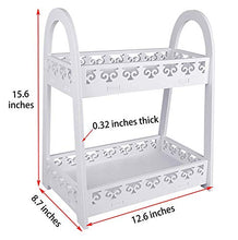 Load image into Gallery viewer, FunCute Makeup Organizer [Waterproof] [Large Capacity] [Multi-Functions] Bathroom Organizer Countertop with 2 Tiers, Durable Eco-Green PVC Material (EU Style White)
