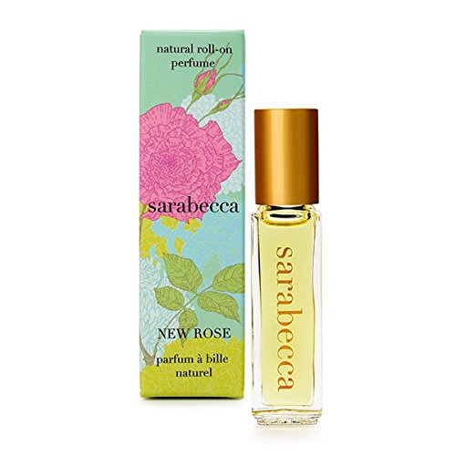 SARABECCA New Rose Natural Perfume Roll-On 0.25 fl. oz.- Vegan, Phthalate-Free, 80% Organic Ingredients