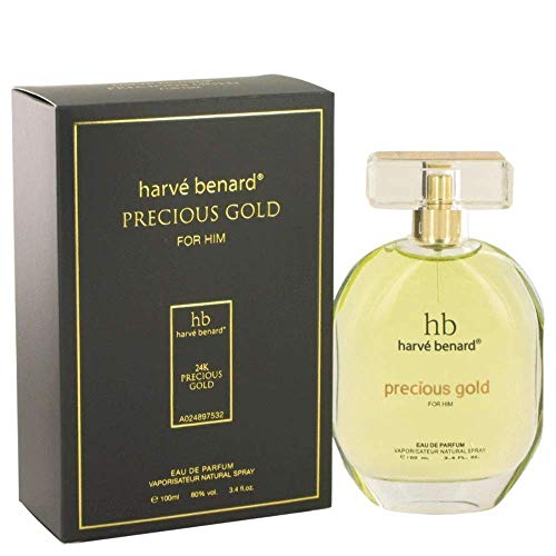 Harv?ÿ Bernard Precious Gold Eau de Parfum Spray for Men, 3.4 Ounce