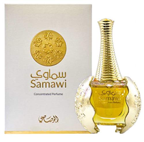 Samawi Unisex CPO - Concentrated Perfume Oil 20 ML (0.67 oz) | Middle Eastern Blend | Sweet and Warm Composition of Roses, Amber, Sandalwood, and Musk | Elegant bottle | by RASASI Perfumes