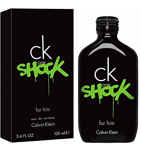 CK One Shock Cologne for Men 3.4 oz Eau de Toilette Spray