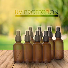 Load image into Gallery viewer, 8 Pack Amber Spray Bottles 2oz - [THE PERFECT SPRAY] - Empty Glass Bottles For Cleaning Solutions - Best Refillable MIST SPRAY Pack Perfume Atomizer [2oz]
