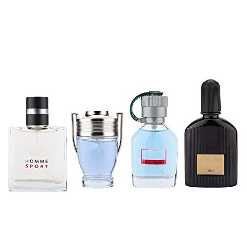 Men Fragrance Set, 4 x 25ml Liquid Perfume Long Lasting Cologne Perfume Natural Spray Gift Set