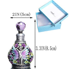 Load image into Gallery viewer, Waltz&amp;F Vintage Tubular Perfume Bottle Jeweled Empty Refillable Essential Oil Bottle 6ml (Angel)
