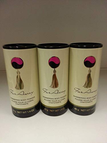 Avon Far Away Shimmering Body Powder Talc Lot 3 Pcs.