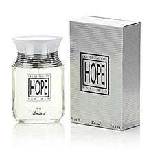 Load image into Gallery viewer, Hope for Men EDP - Eau De Parfum 75 ML (2.5 oz) | Middle East Fragrance | Seamless Fusion of Spices, Musk, &amp; Woods | Evokes Success, Energy, Optimism &amp; HOPE | by RASASI Perfumes
