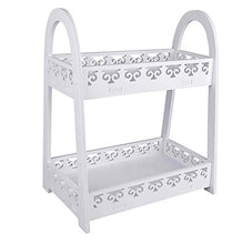 Load image into Gallery viewer, FunCute Makeup Organizer [Waterproof] [Large Capacity] [Multi-Functions] Bathroom Organizer Countertop with 2 Tiers, Durable Eco-Green PVC Material (EU Style White)
