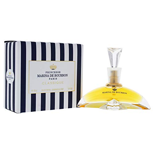 Classique by Princesse Marina de Bourbon | Eau de Parfum Spray | Fragrance for Women | Floral and Fruity Scent with Notes of Exotic Fruits and Vanilla | 30 mL / 1 fl oz