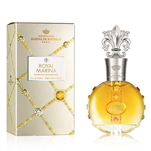 Royal Marina Diamond by Princesse Marina de Bourbon | Eau de Parfum Spray | Fragrance for Women | Fruity, Oriental, and Musky Scent with Notes of Vanilla and Tonka Bean | 100 mL / 3.4 fl oz