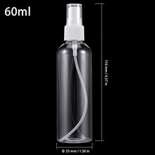 Load image into Gallery viewer, ZEONHAK 48 Pack 2oz Plastic Spray Bottles, Clear Spray Bottles with Caps, Fine Mist Spray Bottle For Essential Oils, Facial Spray, Hair Spray, Perfumes and Other Liquids, Refillable
