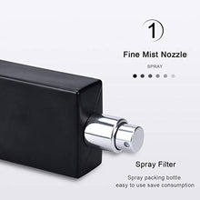 Load image into Gallery viewer, Glass Refillable Perfume Bottle 8Pcs Portable Square Empty Glass Perfume Atomizer Bottle 30ml Spray Glass Bottle Atomizer Container(4Black 4White)
