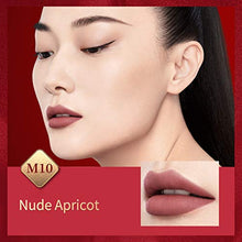 Load image into Gallery viewer, ZEESEA[Palace Identity] Dragon Lipstick Matte Finish Lip Makeup, High Impact Lipcolor Moisturizing Creamy Formula, High Pigmented Lipgloss With Luxurious Golden lipstick case (M10#Nude Apricot)
