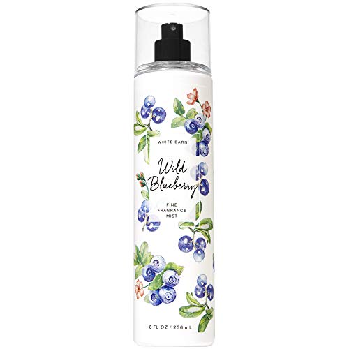 Bath and Body Works WILD BLUEBERRY Fine Fragrance Mist 8 Fluid Ounce (2019 Edition, White Barn Label)