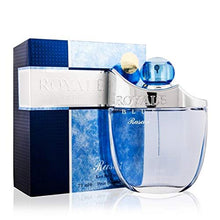 Load image into Gallery viewer, Royale Blue for Men EDP - Eau De Parfum 75 ML (2.5 oz) | Attractive Pour Homme Spray | Mellow Blend of Cucumber, Melon with Strong Masculine Woody Notes | Signature Dubai Perfumery | by RASASI?Ǫ
