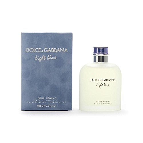 Dolce and Gabbana Eau De Toilette Spray for Men, Light Blue, 6.7 Ounce (Pack of 2)