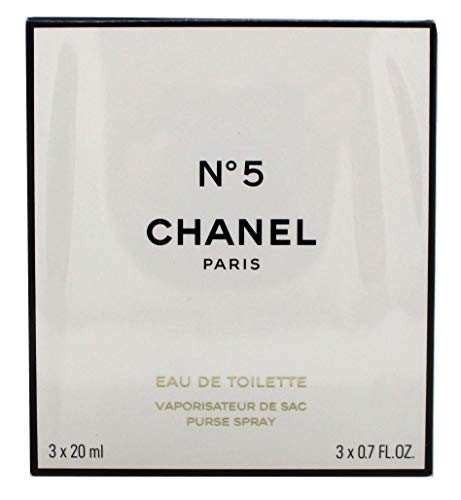 Chanel No 5 EDT Purse Spray 3 X .7 Oz