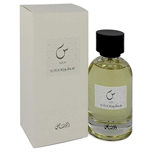 Sotoor Seen EDP - Eau De Parfum 100 ML (3.8 oz) | Elegant Unisex Fragrance | Sweet Fruity Aroma Blended with Musk and Patchouli | Modern Arabian Scent | by RASASI Perfumes