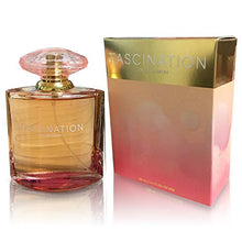 Load image into Gallery viewer, Fascination - Eau De Parfum Spray Perfume, Fragrance For Women- Daywear, Casual Daily Cologne Set with Deluxe Suede Pouch- 3.4 Oz Bottle- Ideal EDP Beauty Gift for Birthday, Anniversary
