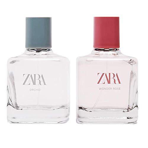 Zara Two Bottles ORCHID100ML+Wonder Rose 100ML EAU DE Toilette EDT for Woman Parfum