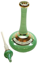 Load image into Gallery viewer, Discoveries Egyptian Imports - Handmade Genie Bottle, Made in Egypt and Packaged in Decorative Hieroglyphic Box - Green - 6"
