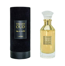 Load image into Gallery viewer, Lattafa Velvet Oud Oriental Arabian Eau de Parfum 100 ml, Soft Wood, Oud Fragrance for men

