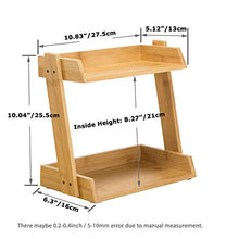 Load image into Gallery viewer, GOBAM Makeup Organizer, Cosmetic Storage Display Shelf with 2 Layers, Assemble Easily, Fits Different Cosmetics and More, Natural Bamboo
