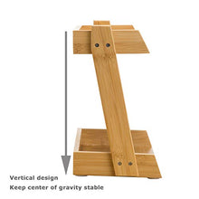 Load image into Gallery viewer, GOBAM Makeup Organizer, Cosmetic Storage Display Shelf with 2 Layers, Assemble Easily, Fits Different Cosmetics and More, Natural Bamboo
