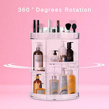 Load image into Gallery viewer, 360 Rotating Makeup Organizers and Storage, COOLBEAR Spinning Cosmetic Display Case with 6 Adjustable Layers for Bathroom Vanity Countertop, Fits Perfume Cream Skincare and More, Clear Acrylic
