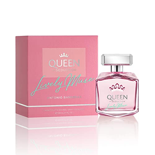 Antonio Banderas Perfumes - Queen of Seduction, Lively Muse - Eau de Toilette Spray for Women, Floral Fruity Fragrance - 2.7 Fl Oz