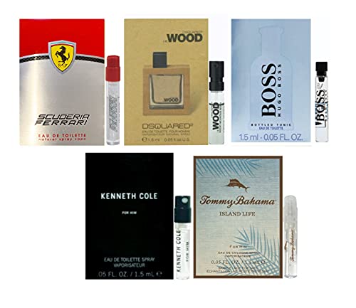 Men's cologne sampler set - ALL High end Designer perfume sample Lot x 5 Cologne Vials