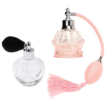 Load image into Gallery viewer, Baosity 2 Pieces Vintage Empty Clear Glass Perfume Bottle Bulb Tassel Spray Atomizer 100ml
