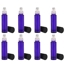 Load image into Gallery viewer, Glass Roller Bottles with Stainless Steel Ball, 10ml Essential Oil Roller Bottles for Essential Oils, Perfumes, Lip Balms, Roll on Bottles Dropper Included
