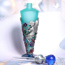Load image into Gallery viewer, Waltz&amp;F Jeweled Slim Vintage Perfume Bottle Empty Refillable Essential Oil Bottle Frosted Glass Bottle25ml (angel2)
