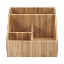 Load image into Gallery viewer, Bamboo Makeup Organizer Cosmetics Caddy Holder for Lipsticks, Nail Polish, Palettes, Concealer, Brushes, Perfumes, Lotions, and other Toiletries
