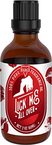 Bargz Lick Me All Over Perfume Oil, Exotic Fragrance, Lovely Raspberry And Melon Aromas With A Touch Of Vanilla - Flat Cap (2 OZ)