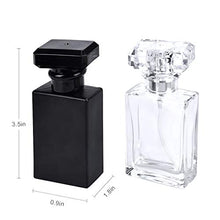 Load image into Gallery viewer, Glass Refillable Perfume Bottle 8Pcs Portable Square Empty Glass Perfume Atomizer Bottle 30ml Spray Glass Bottle Atomizer Container(4Black 4White)
