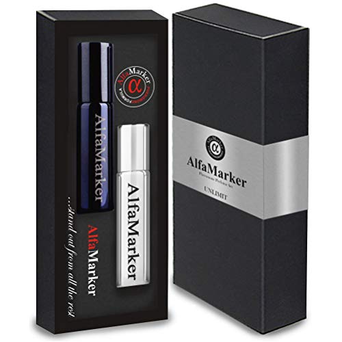 Alfamarker Pheromones for Men to Attract Women Men`s Pheromone Highly Concentrated Perfume for Men (Unlimit). Set 2x5 ml