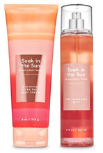 Load image into Gallery viewer, Bath and Body Works - SOAK IN THE SUN - PEACH SUNSET - Duo Gift Set - Body Cream and Fine Fragrance Mist - Full Size
